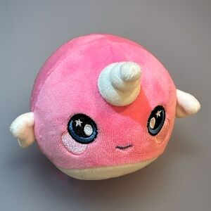 Squeezamals Narcissa the Pink Narwhal Squishy 3.5” Plush